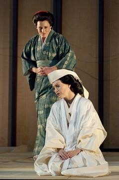 Cio-Cio-San in white with Suzuki
